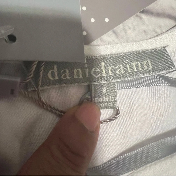 Daniel Rainn Embroidered Tank Top Sleeveless White Blouse Summer‎ S - Picture 3 of 5